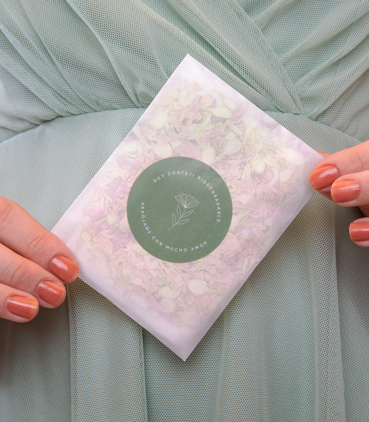 Burgundy Bloom – Confeti biodegradable de rosa vibrante
