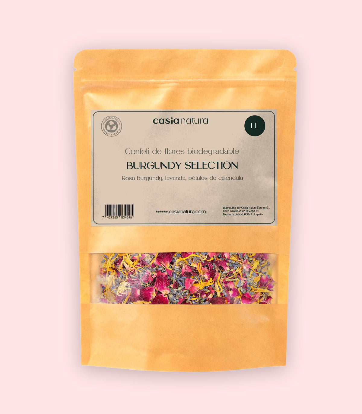 Burgundy Selection – Confeti biodegradable de caléndula y lavanda