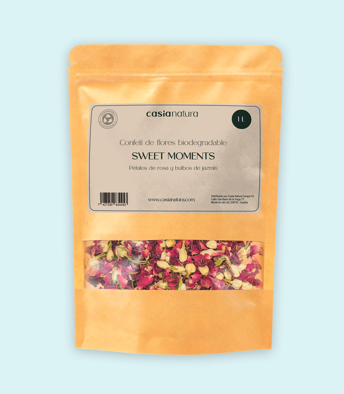 Sweet Moments – Confeti biodegradable rosa y jazmín