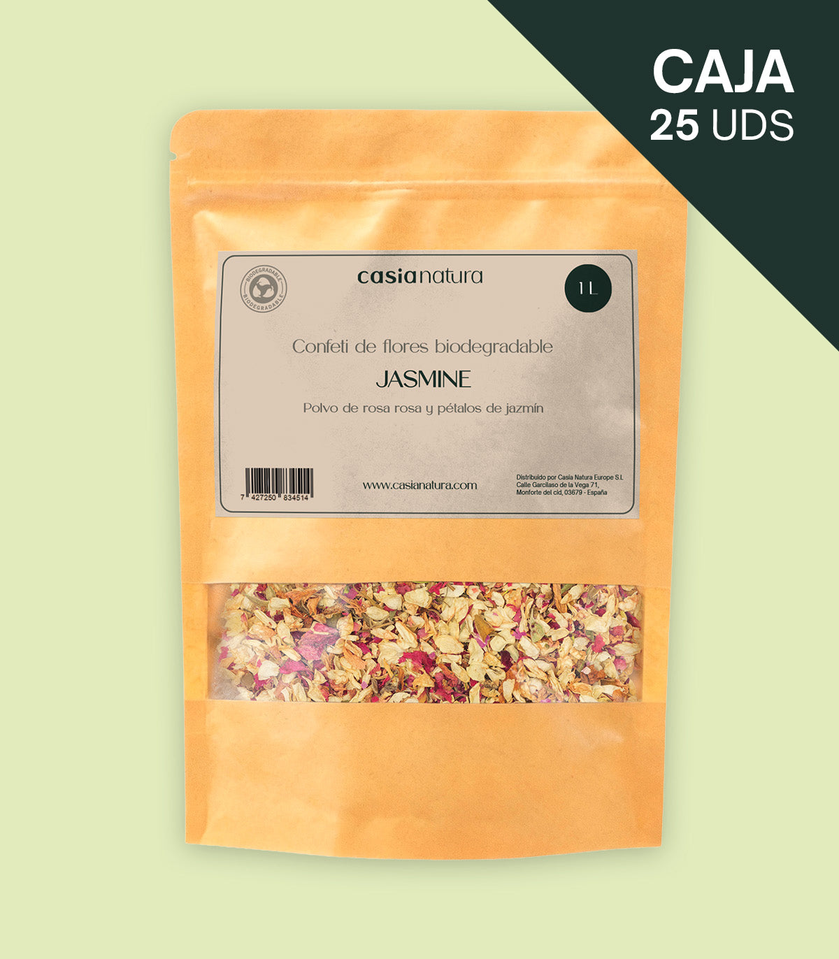 Jasmine – Confeti biodegradable de jazmín y rosa