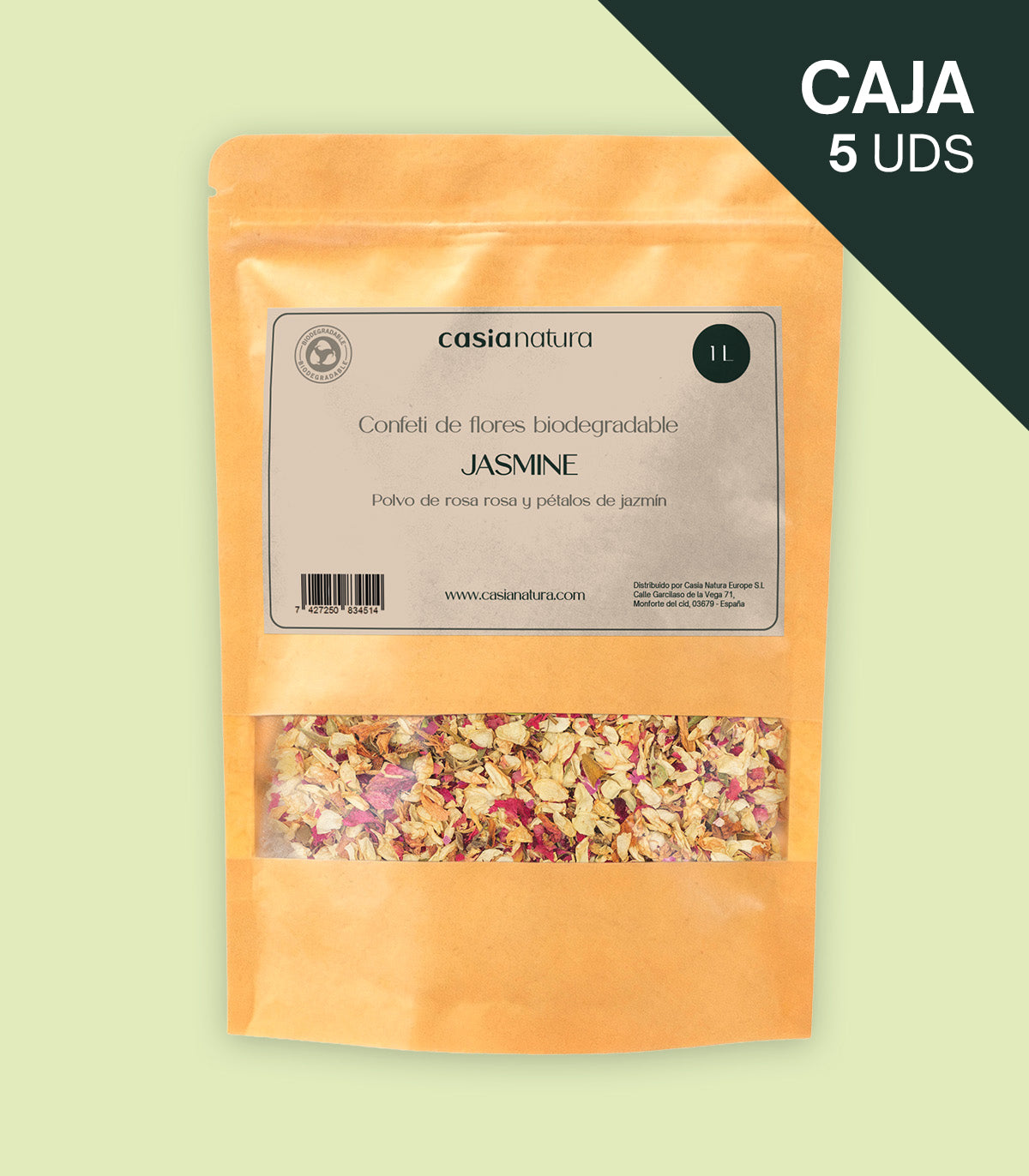 Jasmine – Confeti biodegradable de jazmín y rosa