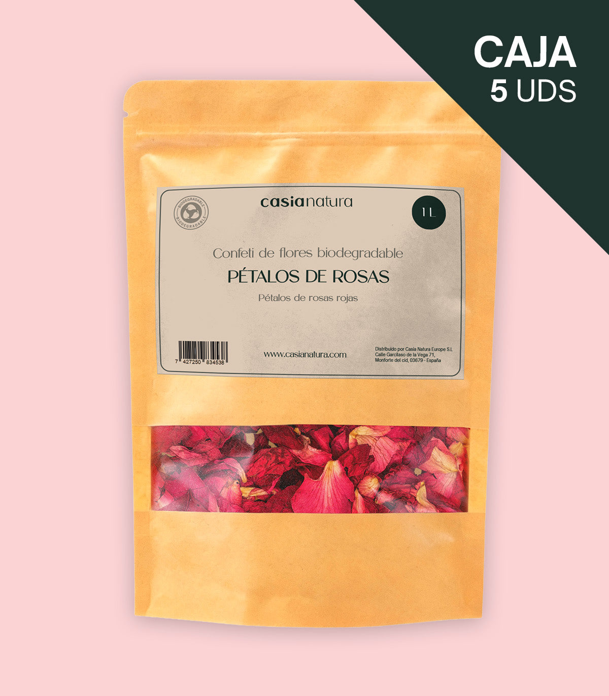 Pétalos de Rosa – Confeti biodegradable puro
