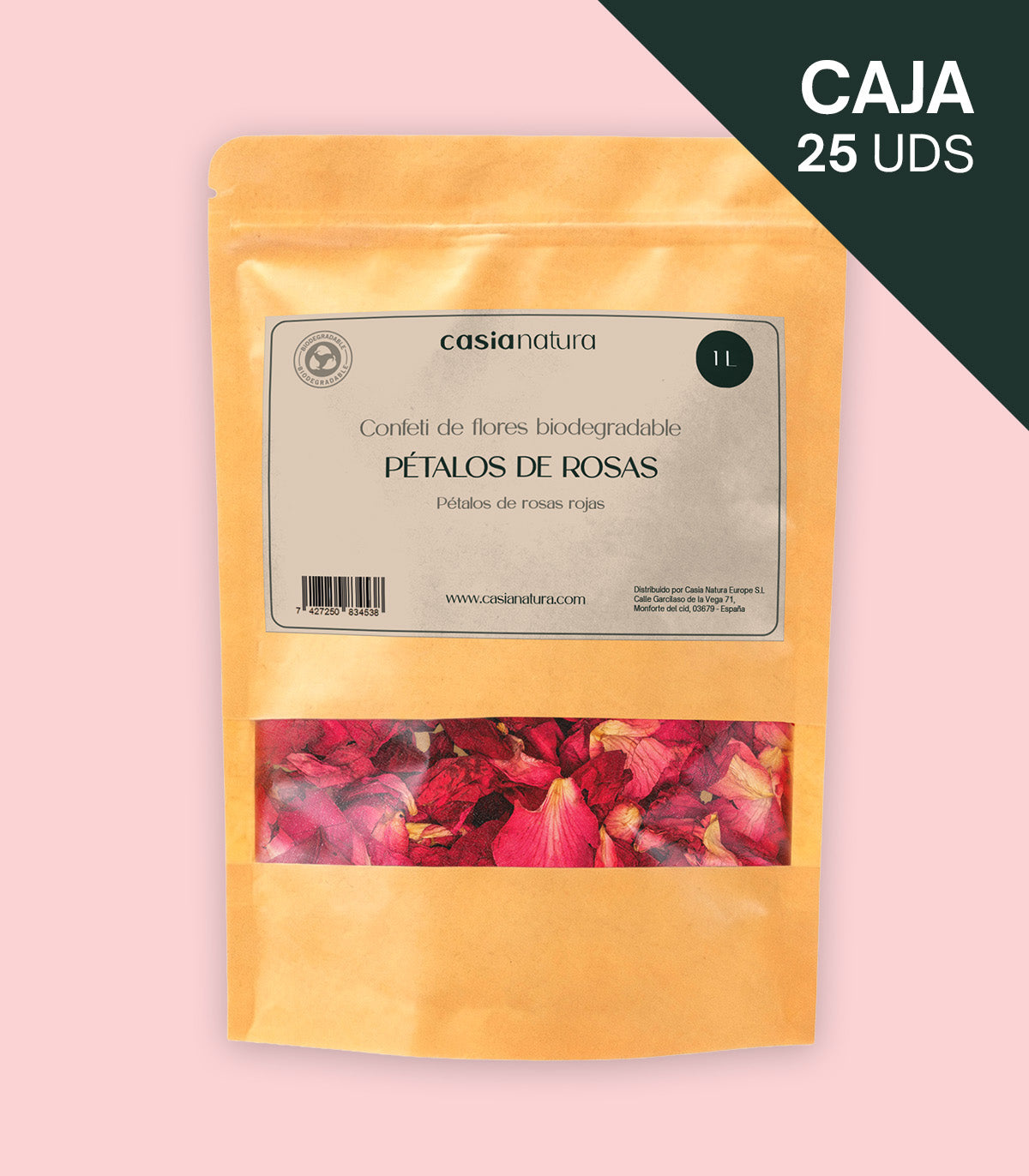 Pétalos de Rosa – Confeti biodegradable puro