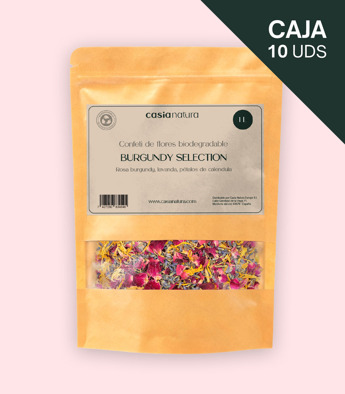Burgundy Selection – Confeti biodegradable de caléndula y lavanda