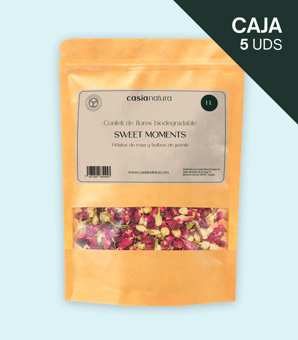 Sweet Moments – Confeti biodegradable rosa y jazmín